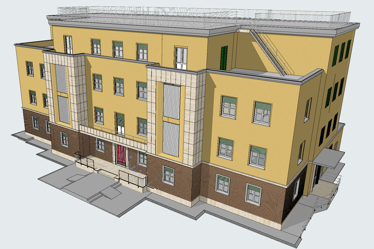 Farmacia Universita Pisa rilievo modello BIM